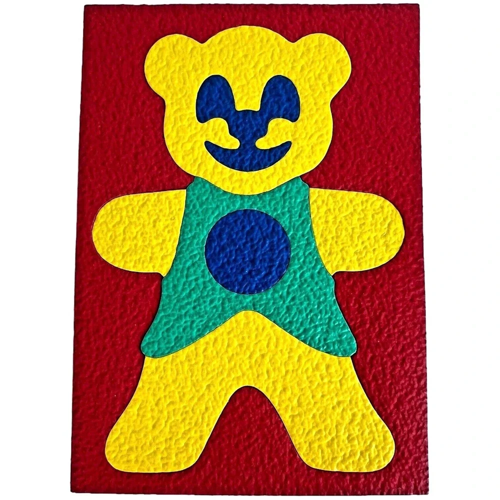 1979‎ Lauri Textured Crepe Foam Puzzle Teddy Bear 2801 Child Complete With Box